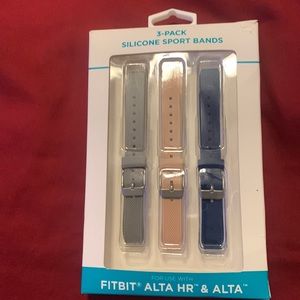 3 pk gray, pink, and black sport bands